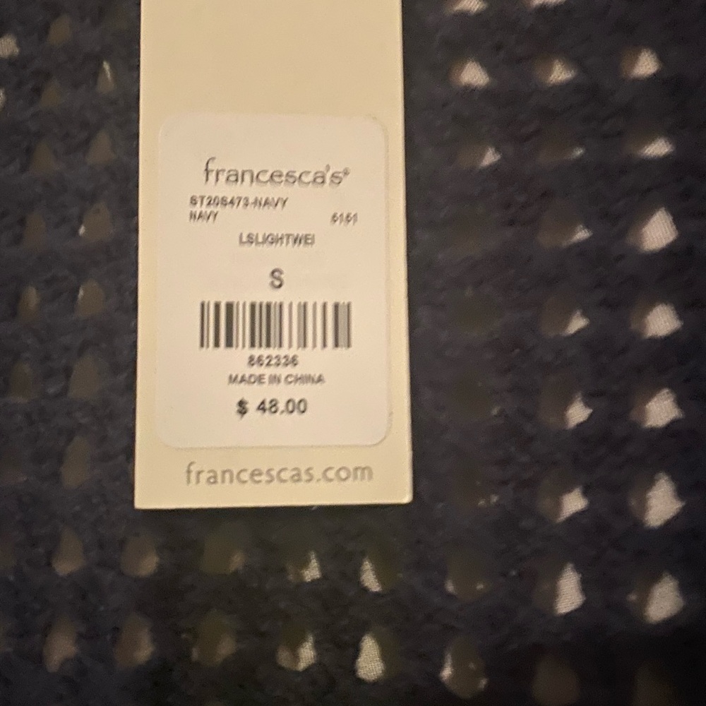 Francesca’s Collection Harpers Heritage front pocket cardigan size small - Picture 4 of 4